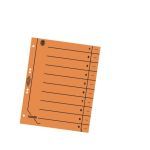 Trennblatt A4 durchgefrbt orange Kraftkarton Druck sw 100er Pac