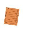 Trennblatt A4 durchgefrbt orange Kraftkarton Druck sw 100er Pac